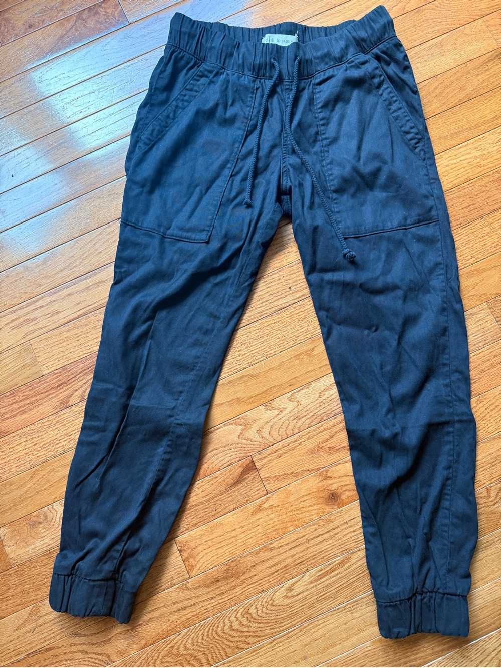 cloth & stone Black Drawstring Jogger Pants